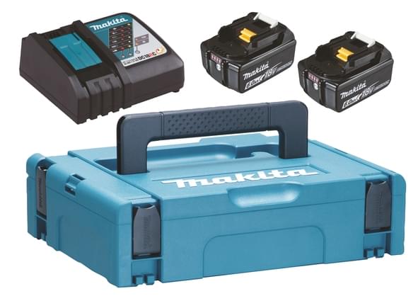 Makita powerpack 18v  2 x 6.0ah batteri med batterilader og makpac