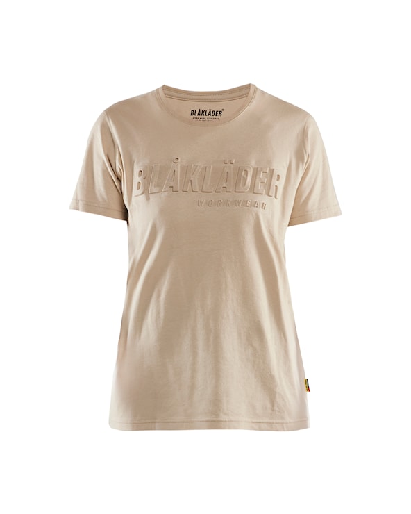 Blåkläder t-skjorte med 3d-print dame-varm beige-s